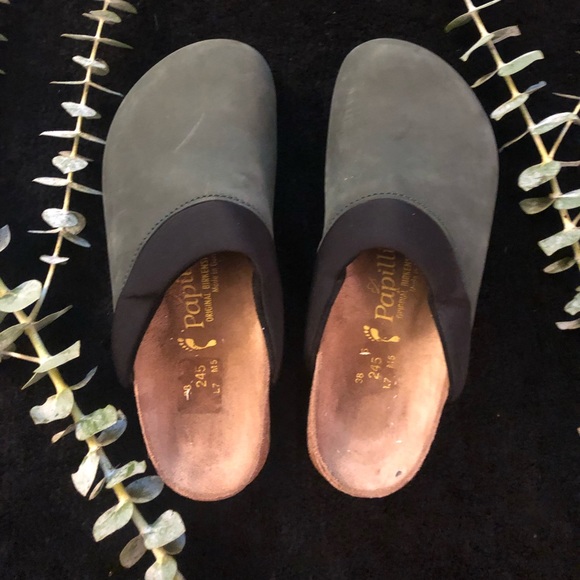 Birkenstock Shoes - Women’s Birkenstock Green Suede Mule Clog